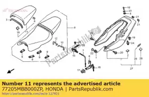 Honda 77205MBB000ZP maska, pojedyncze siedzenie * y163p * (y163p pearl flash yellow) - Dół