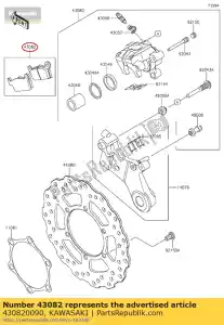 Kawasaki 430820090 pad-assy-brake - Lado inferior