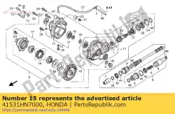 Aqui você pode pedir o engrenagem, fr. Anel (49t) em Honda , com o número da peça 41531HN7000: