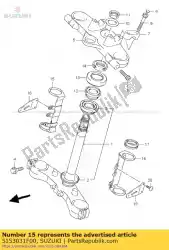 Aqui você pode pedir o suporte, farol em Suzuki , com o número da peça 5153031F00: