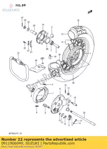 suzuki 0911906049 bolt - Bottom side