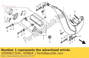 Honda 18300KZ3J40 cámara comp., expansión - Lado inferior