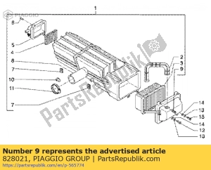 aprilia 828021 tornillo - Lado inferior