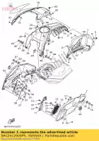 B4C2412900P4, Yamaha, couvercle, côté 1 mlnm4 yamaha  660 2019 2020, Nouveau