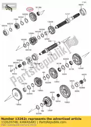 Aqui você pode pedir o engrenagem, entrada 6, 27t zg1400caf em Kawasaki , com o número da peça 132620748: