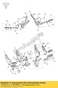 triumph T2085114 podnó?ek prawy przód - Dół