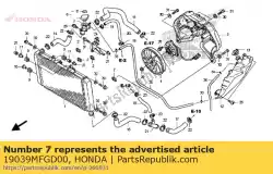 Here you can order the filler, neck from Honda, with part number 19039MFGD00: