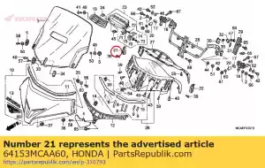 honda 64153MCAA60 rubber, r. adjusting lever - Bottom side