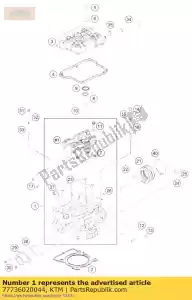 ktm 77736020044 cabeça de cilindro cpl. - Lado inferior