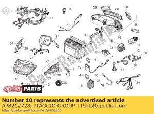 aprilia AP8212728 horn - Bottom side