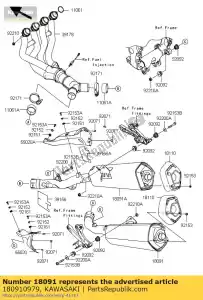 Kawasaki 180910979 body-comp-uitlaat, lh - Onderkant