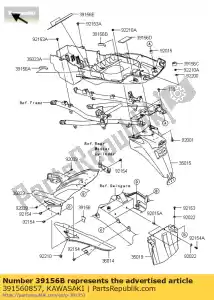 kawasaki 391560857 pad, rr b?otnik, prawy klz1000acf - Dół