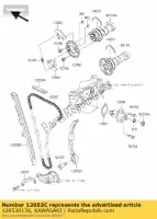 120530136, Kawasaki, corrente-guia, rr kx450e9f kawasaki kx 450 2009 2010 2011 2012 2013 2014 2015, Novo