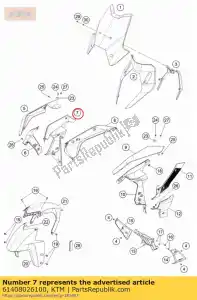 ktm 61408026100 binnendeksel rechts - Onderkant
