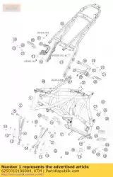 Ici, vous pouvez commander le cadre 'ff07 auprès de KTM , avec le numéro de pièce 6250310100004: