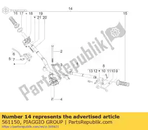Piaggio Group 561150 w?? gumowy - Dół