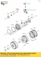 131141068, Kawasaki, poussoir-embrayage klx300-a3 kawasaki  d klx ninja z 125 250 300 1998 1999 2000 2001 2002 2003 2009 2010 2011 2012 2013 2014 2015 2016 2017 2018 2019 2020 2021, Nouveau