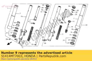 Honda 51414MT7003 bush, guide (showa) - Bottom side