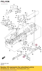 suzuki 0918008156 afstandhouder - Onderkant