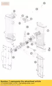 ktm 77335007000 radiador l / s '45519u - Lado inferior