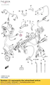 suzuki 9211712J00 almofada, fr caixa - Lado inferior