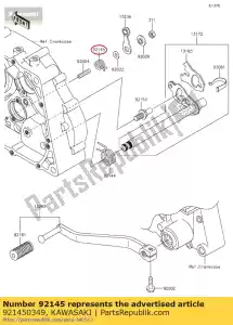 kawasaki 921450349 primavera klx150c9f - Lado inferior