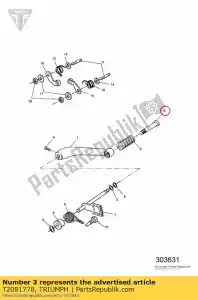 triumph T2081778 pin gearchange - Bottom side