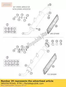 ktm 58005078340 hilo de relleno 340 gramos - Lado inferior