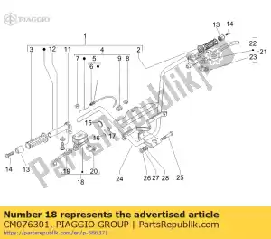 Piaggio Group CM076301 prawa pompa hydrauliczna hamulca - Dół