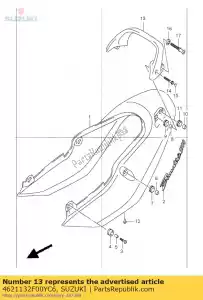 Suzuki 4621132F00YC6 alça, garupa - Lado inferior
