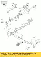 132420090, Kawasaki, lever-assy-change zr800ads kawasaki z 800 2013 2014 2015 2016, Nieuw