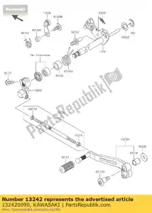 kawasaki 132420090 lever-assy-change zr800ads - Onderkant