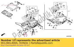 Aquí puede pedir perno, fijación de rueda dentada de Honda , con el número de pieza 90128KL4000: