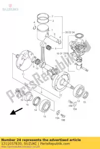 suzuki 1211037830 piston kit - Bottom side