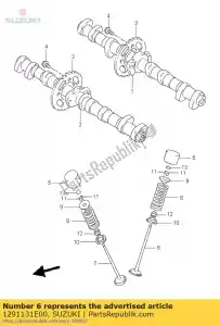 suzuki 1291131E00 soupape, admission - La partie au fond