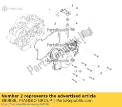 Aprilia 880888, Deckeldichtung, OEM: Aprilia 880888