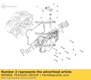 aprilia 880888 cover gasket - Bottom side