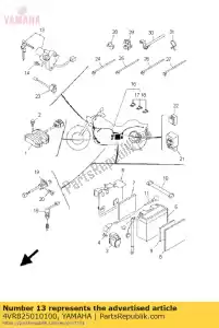 yamaha 4VR825010100 bloqueo de dirección del interruptor principal - Lado inferior