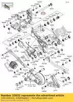 330320023, Kawasaki, braço oscilante do eixo, pivô zg1400a8 kawasaki  gtr tr 1400 2008 2009 2010 2011 2012 2013 2014 2015 2016 2017, Novo