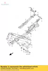 suzuki 4358529G00 bouchon, rail de réservoir - La partie au fond