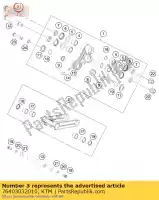 76403032010, KTM, bullone per cantilever husqvarna ktm  rally 450 2015 2016 2017, Nuovo