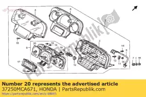 honda 37250MCA671 tachometer comp. - Bottom side