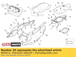 Aprilia 890914, Rh nummerplaat, OEM: Aprilia 890914