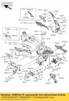 14091069018T, Kawasaki, Couvercle, filtre à air, rh, bla kawasaki z  m l z750 abs 750 , Nouveau