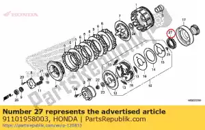 Honda 91101958003 embrayage, à sens unique - La partie au fond