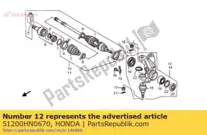 Honda 51200HN0670 poing américain, r. - La partie au fond