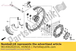 Here you can order the bearing, radial ball, 6202u from Honda, with part number 961406202010: