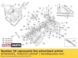 Ici, vous pouvez commander le vis à six pans creux m10x40 auprès de Piaggio Group , avec le numéro de pièce AP0640581: