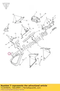 triumph T2304845 radiador infill center mldg - Lado inferior