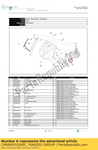 aprilia CM008501000C deflector delantero izquierdo - Lado superior